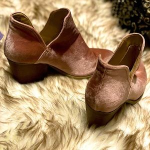 Velvet Pink Steve Madden Booties